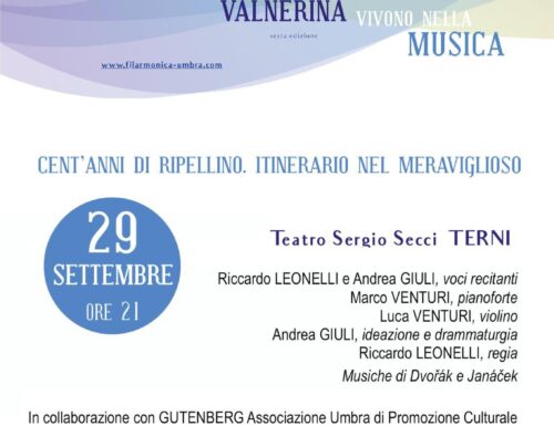 Correnti del Nera: gran finale a Terni del festival musicale con "Cent'anni di Ripellino. Itinerario nel meraviglioso"