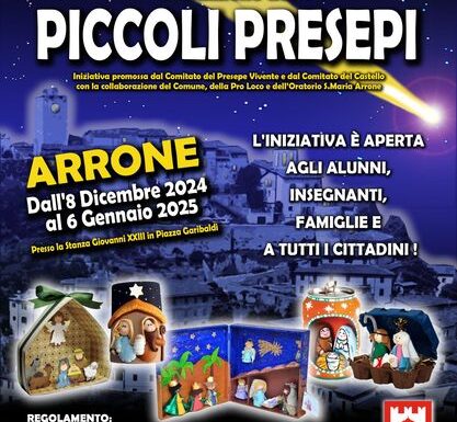 Arrone: è tempo dei Piccoli presepi... aspettando il Presepe vivente